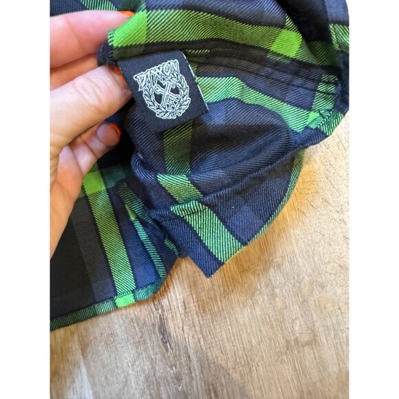 Dixxon Flannel Company Mens 2XT Shifter D-Tech Green Pearl Snap Flannel Shirt - Picture 7 of 8